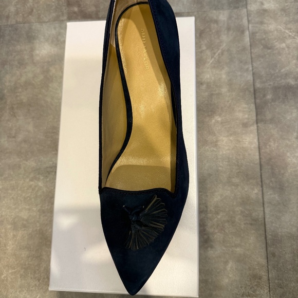 Ann Taylor Navy Suede Kitten Heel NWT - Picture 3 of 6